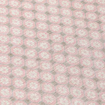 9' X 12' Pink And Ivory Floral Washable Indoor Outdoor Area Rug