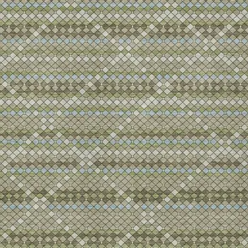 3' X 5' Artichoke Green And Fern Green Geometric Washable Indoor Outdoor Area Rug