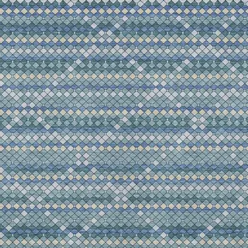 3' X 5' Denim Blue And Teal Blue Geometric Washable Indoor Outdoor Area Rug