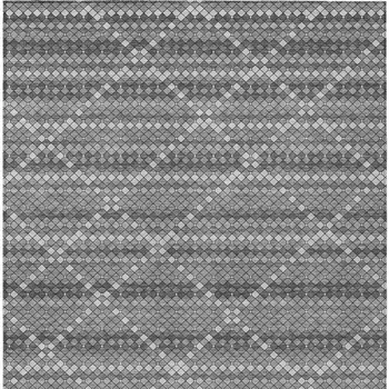 10' X 14' Gray And Silver Geometric Washable Indoor Outdoor Area Rug