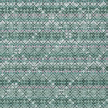 5' X 8' Teal Blue And Ivory Geometric Washable Indoor Outdoor Area Rug