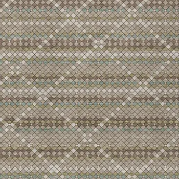3' X 5' Taupe And Brown Geometric Washable Indoor Outdoor Area Rug