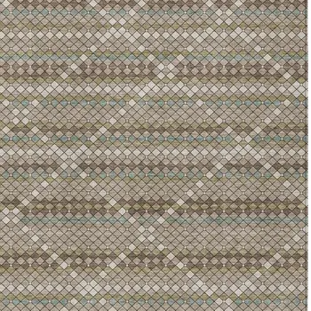 8' X 10' Taupe And Brown Geometric Washable Indoor Outdoor Area Rug