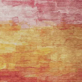 5' X 8' Blush And Pink Striped Washable Indoor Outdoor Area Rug