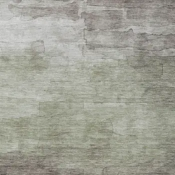 8' X 10' Taupe And Brown Striped Washable Indoor Outdoor Area Rug