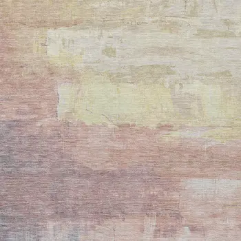 10' X 14' Beige And Salmon Abstract Washable Indoor Outdoor Area Rug