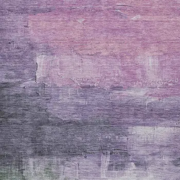 5' X 8' Lavender And Lilac Abstract Washable Indoor Outdoor Area Rug