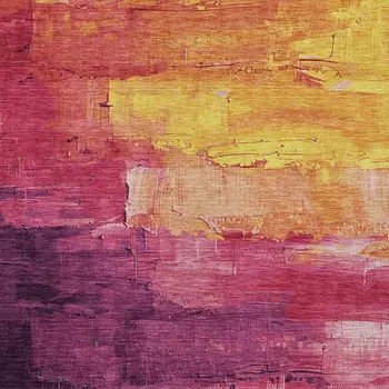 8' X 10' Merlot And Blush Abstract Washable Indoor Outdoor Area Rug