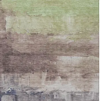8' X 10' Brown And Taupe Abstract Washable Indoor Outdoor Area Rug