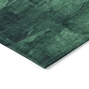 10' X 14' Purple Salmon And Green Abstract Washable Indoor Outdoor Area Rug