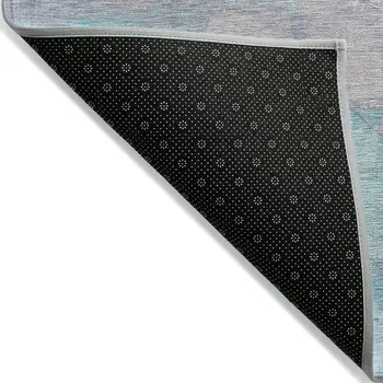 3' X 5' Salmon And Beige Abstract Washable Indoor Outdoor Area Rug