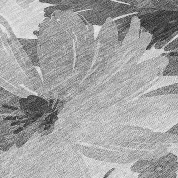 8' X 10' Gray And Charcoal Floral Washable Indoor Outdoor Area Rug