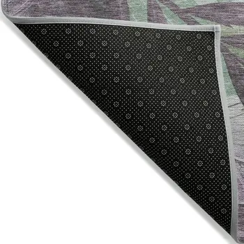 3' X 5' Lavender And Lilac Floral Washable Indoor Outdoor Area Rug