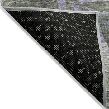 8' X 10' Taupe And Beige Floral Washable Indoor Outdoor Area Rug