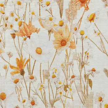 5' X 8' Ivory And Beige Floral Washable Indoor Outdoor Area Rug