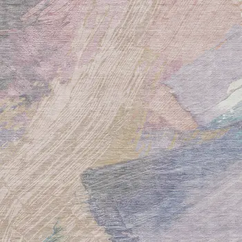 8' X 10' Pink Mauve And Lavender Abstract Washable Indoor Outdoor Area Rug