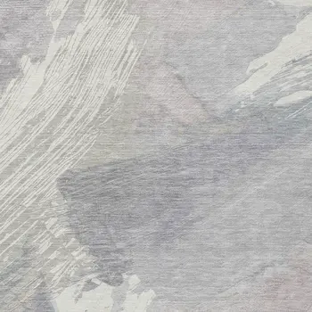 9' X 12' Ivory And Gray Abstract Washable Indoor Outdoor Area Rug