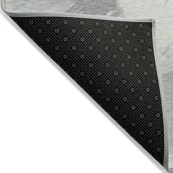 10' X 14' Ivory And Gray Abstract Washable Indoor Outdoor Area Rug