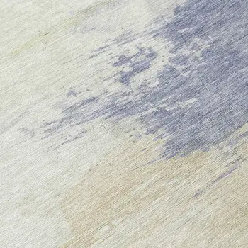 8' Artichoke Green And Taupe Round Abstract Washable Indoor Outdoor Area Rug