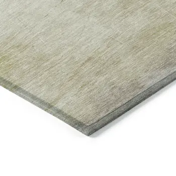 10' X 14' Artichoke Green And Taupe Abstract Washable Indoor Outdoor Area Rug