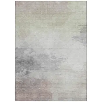 9' X 12' Beige And Taupe Abstract Washable Indoor Outdoor Area Rug