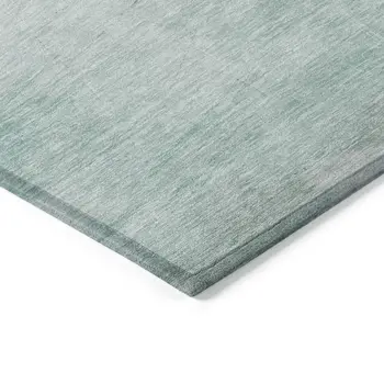 8' X 10' Blue And Mint Green Abstract Washable Indoor Outdoor Area Rug