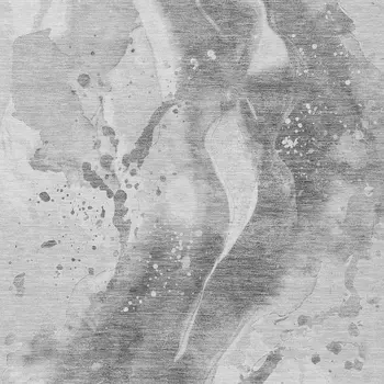 8' X 10' Gray And Silver Abstract Washable Indoor Outdoor Area Rug