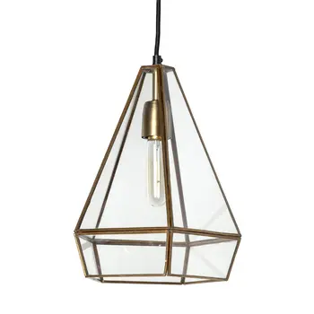 Clear Single Metal Dimmable Ceiling Light With Clear Shades