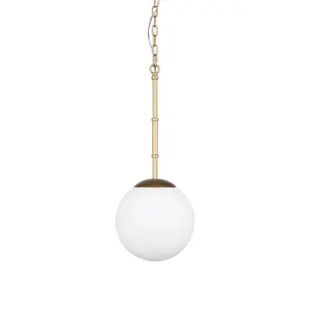 White Single Metal Dimmable Ceiling Light With White Shades