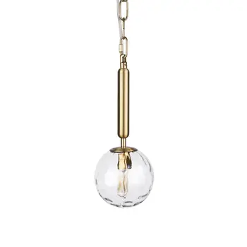 Clear Single Metal Dimmable Ceiling Light With Clear Shades