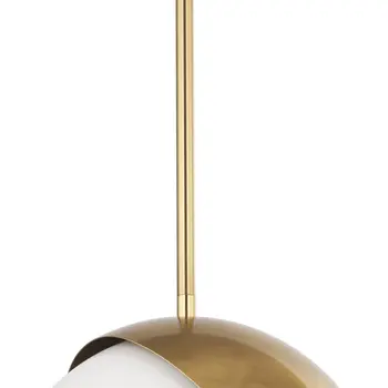 White Single Metal Dimmable Ceiling Light With White Shades