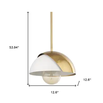 White Single Metal Dimmable Ceiling Light With White Shades
