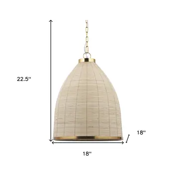 Brown Single Metal Dimmable Ceiling Light With Brown Shades