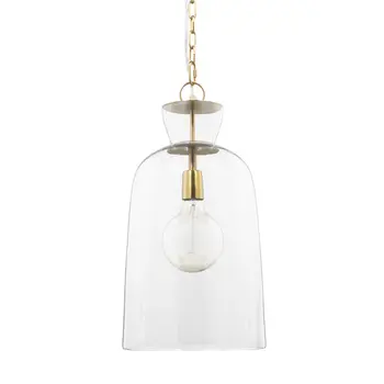 Clear Single Glass Dimmable Ceiling Light With Clear Shades