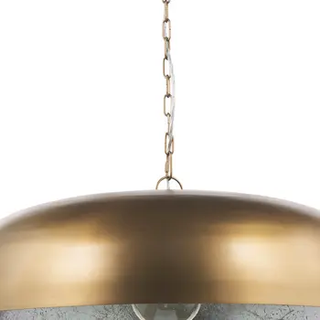 Gold Single Metal Dimmable Ceiling Light With Gold Shades