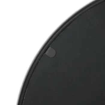 20" Black Metal Round Accent Mirror