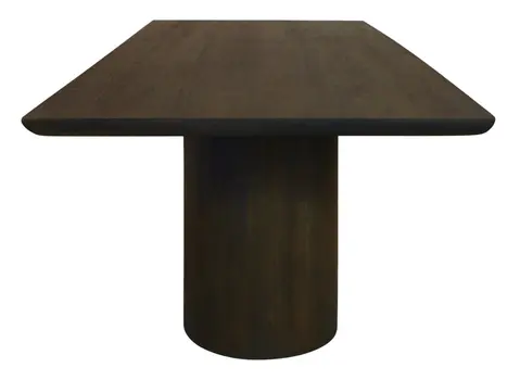 96" Dark Brown Solid Wood Double Pedestal Base Dining Table