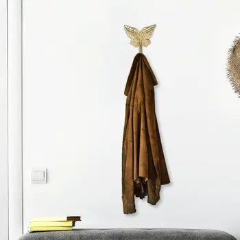 5" Gold Cast Iron Butterfly Wall Hook