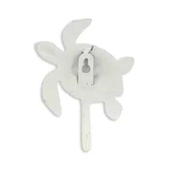 4" Blue And White Cast Iron Turtle Wall Hook