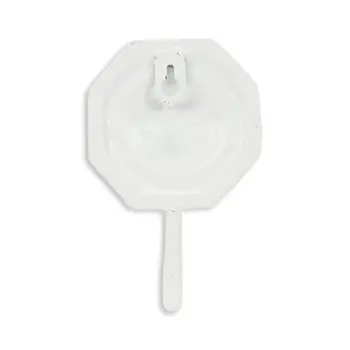 4" Pearl And White Cast Iron Sand Dollar Wall Hook