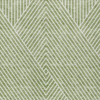 8' X 10' Sage And Ivory Geometric Washable Indoor Outdoor Area Rug