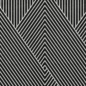 5' X 8' Black And Ivory Geometric Washable Indoor Outdoor Area Rug