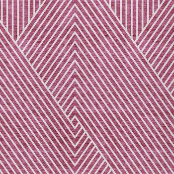 8' X 10' Blush And Ivory Geometric Washable Indoor Outdoor Area Rug