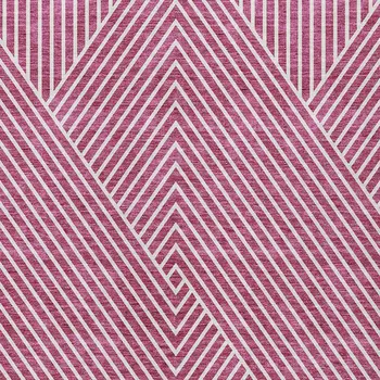 10' X 14' Blush And Ivory Geometric Washable Indoor Outdoor Area Rug