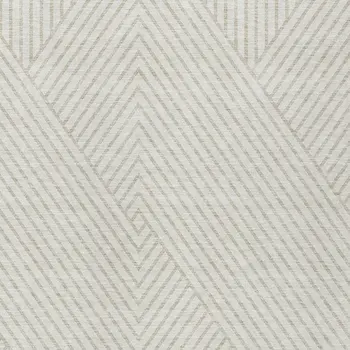 3' X 5' Ivory And Pale Beige Geometric Washable Indoor Outdoor Area Rug