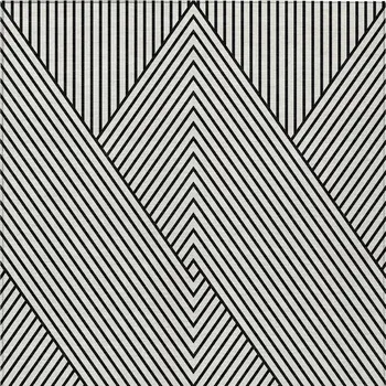3' X 5' White And Black Geometric Washable Indoor Outdoor Area Rug