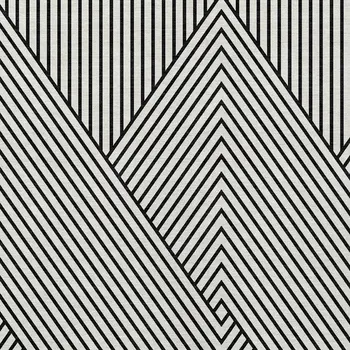 3' X 5' White And Black Geometric Washable Indoor Outdoor Area Rug