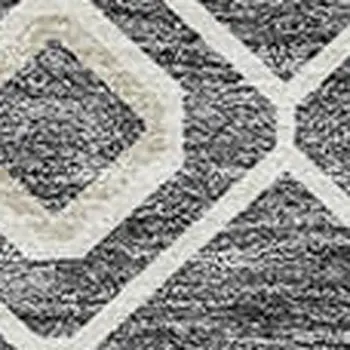 9' X 12' Gray Ivory And Gold Geometric Washable Indoor Outdoor Area Rug