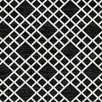3' X 5' Black And Ivory Chevron Washable Indoor Outdoor Area Rug