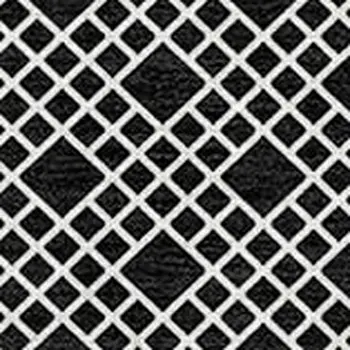 5' X 8' Black And Ivory Chevron Washable Indoor Outdoor Area Rug